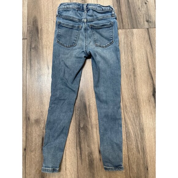 Gap Kids Stretch High Rise Jegging Denim Jeans Size 6 Distressed Blue Wash Casua - Picture 6 of 6